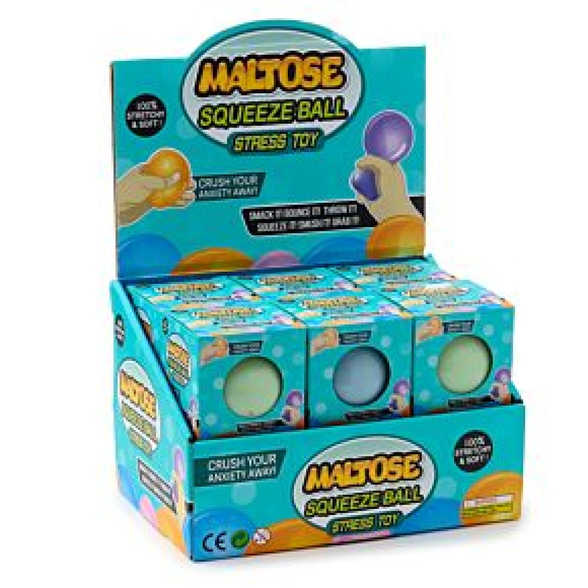 MALTOSE SQUEEZY GLOW IN THE DARK STRESS BALL