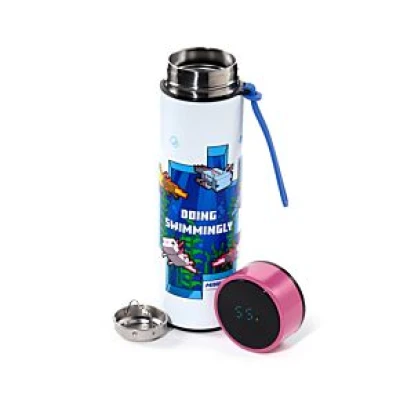 MINECRAFT AXOLOLT HOT& COLD DIGITAL THERMO BOTTLE