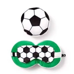 RELAXEAZZZ FOOTBALL PLUSH TRAVEL PILLOW & EYE MASK