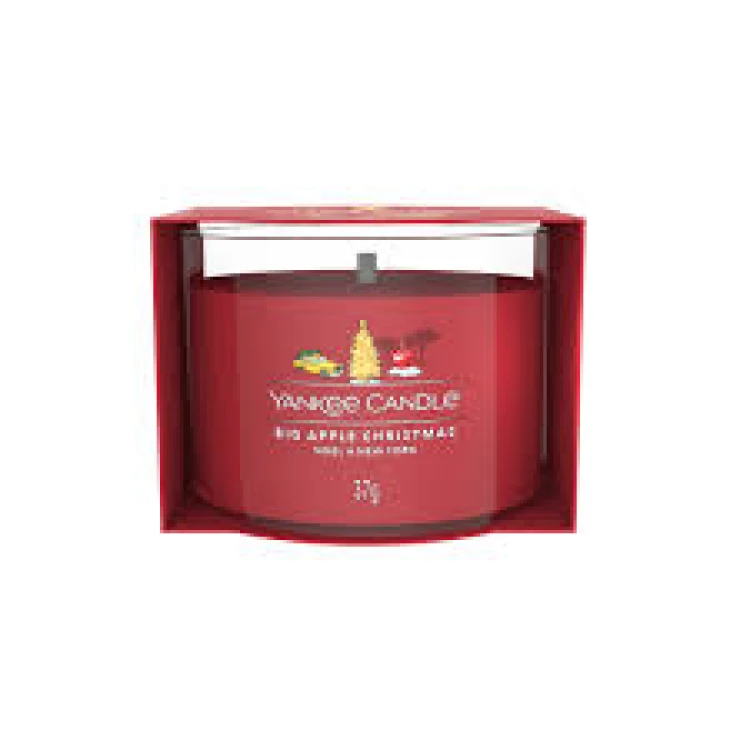 YC FILLED VOTIVE BIG APPLE CHRISTMAS