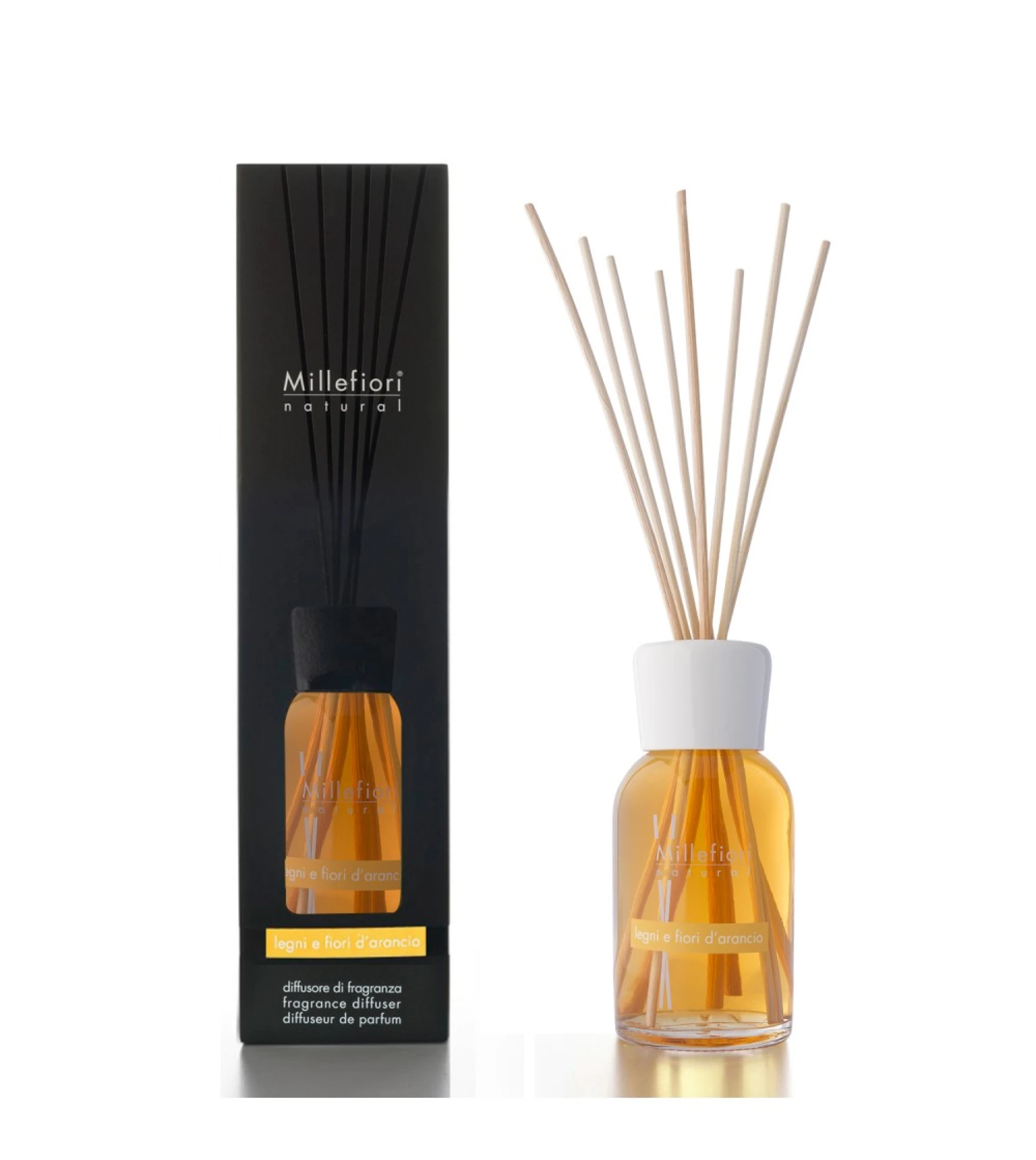Millefiori Natural Reed Diffuser legni e fiori d arancio 250ml