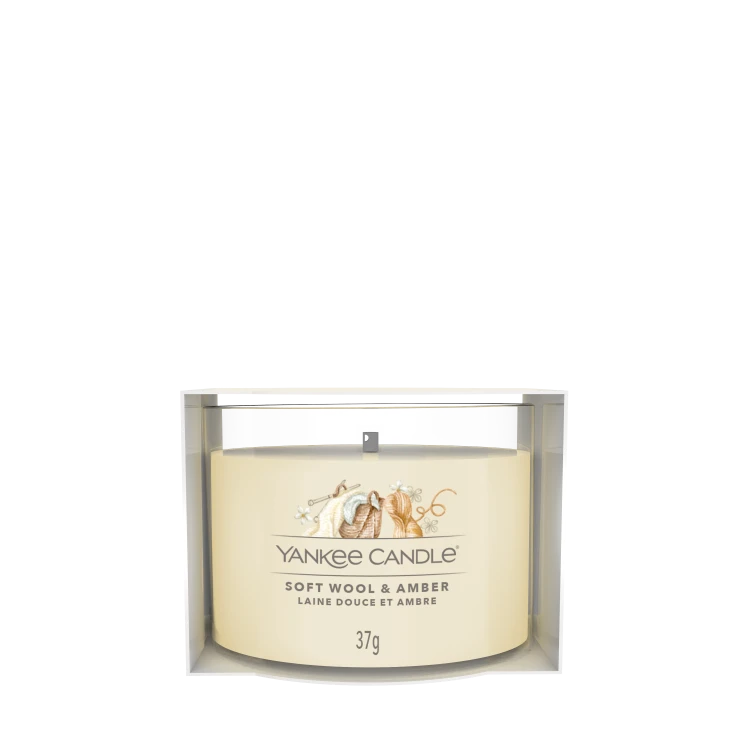 YC FILLED VOTIVE SOFT WOOL AMBER