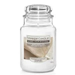 HI LARGE JAR WHITE LINEN AND LACE