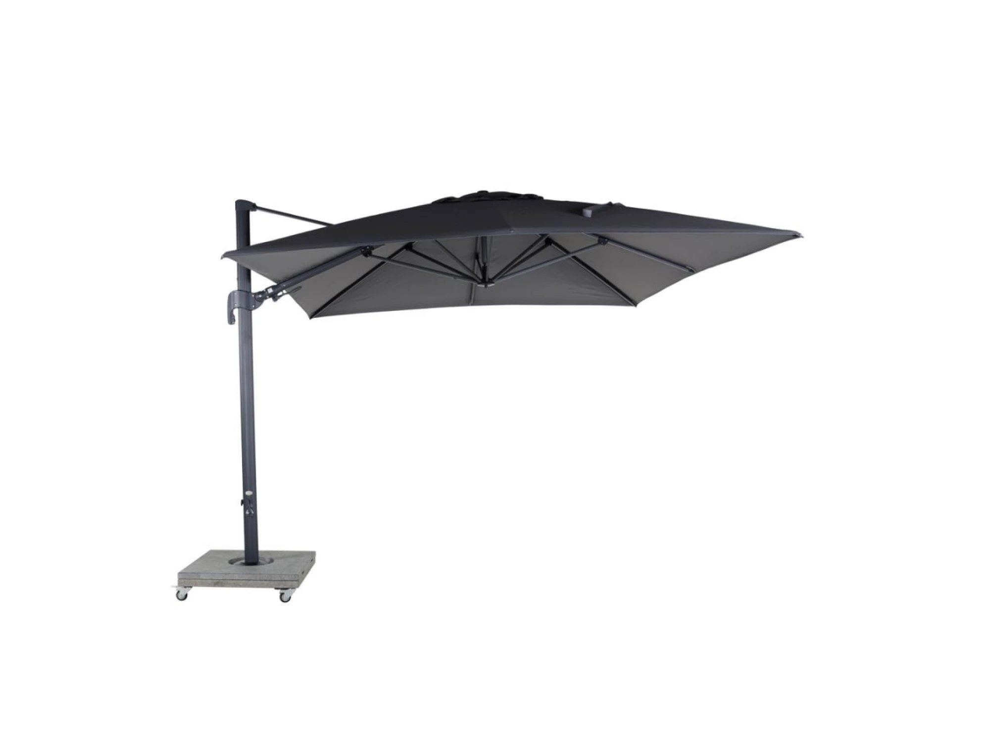 Palermo Cantilever Parasol Square 300x300cm Aluminium| Lava | Carbon | parasol base and cover