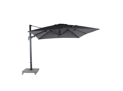 Palermo Cantilever Parasol Square 300x300cm Aluminium| Lava | Carbon | parasol base and cover