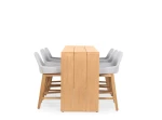 Lyon bar set 6 person Teak | Dune | 7-delig