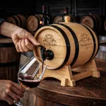 Wooden Barrel Dispenser