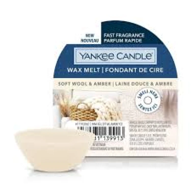 YC WAX MELT SINGLE SOFT WOOL & AMBER