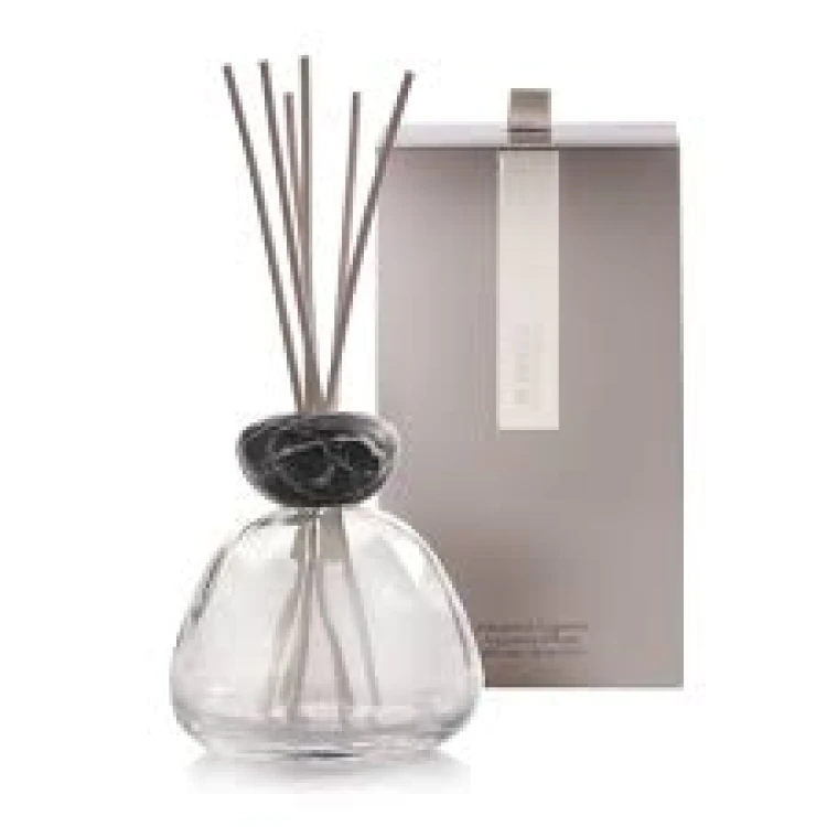 MARBLE GLASS DIFFUSER CLEAR WITH BLACK CAP 